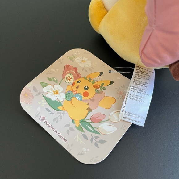 NWT LIMITED EDITION Pokemon Center 2023 Pikachu's Easter Egg Hunt Pikachu Plush - Picture 6 of 7
